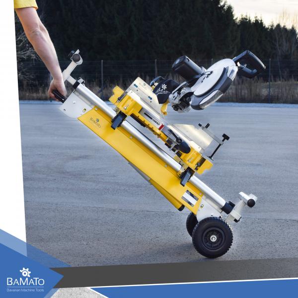BAMATO Kappsäge KP-305 und Maschinenständer KST-2760 mit Absauganlage AB-550